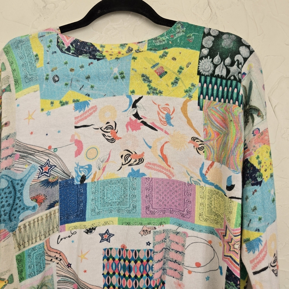 Vilagallo Multicolored Patchwork Cotton Light Kni… - image 8